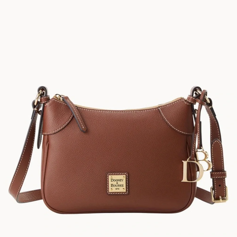 Dooney & Bourke Brown Leather Crossbody Bag - Picture 1 of 7